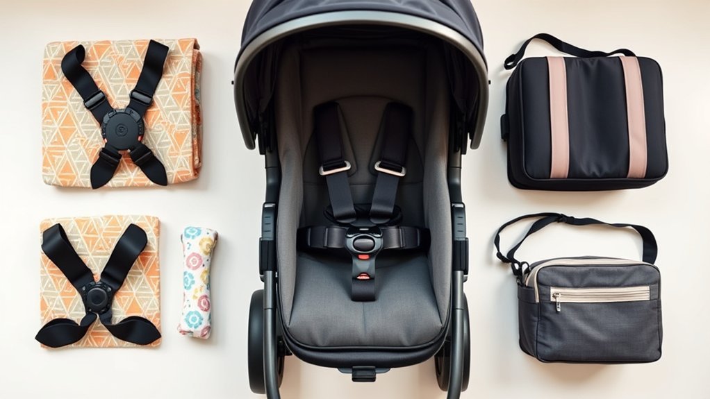 secure 5 point harness safety