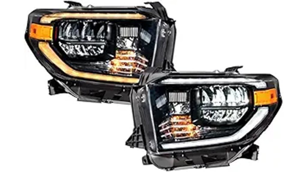 sequential led headlights pair