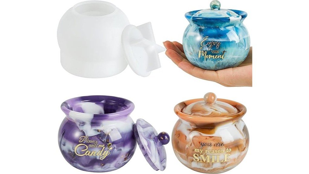 silicone jars molds with lids