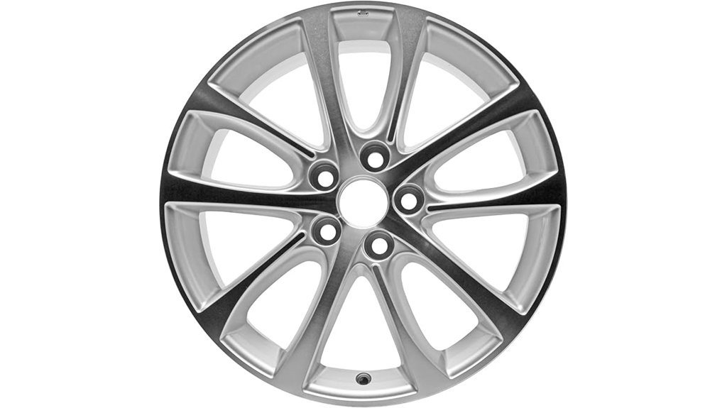 silver alloy wheel rim