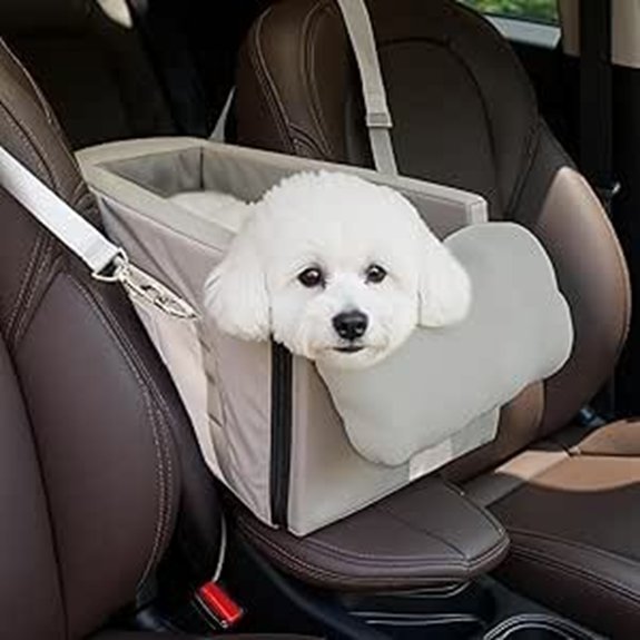 Center Console Dog Car Seat for Small Pets