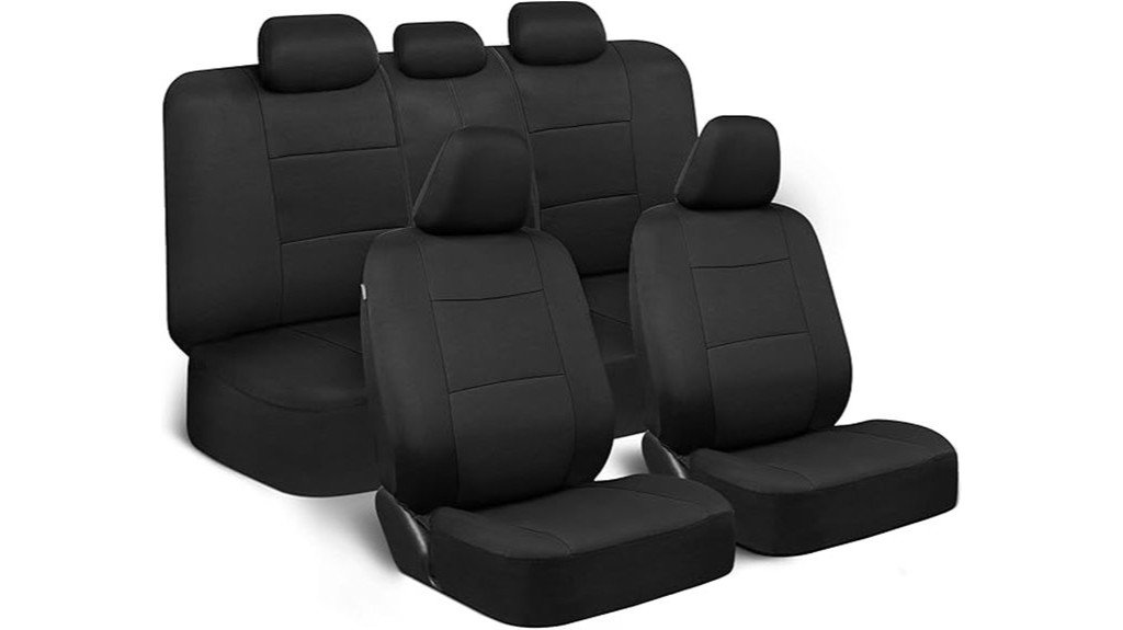 solid black car seat covers