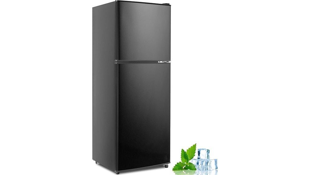 spacious fridge and freezer