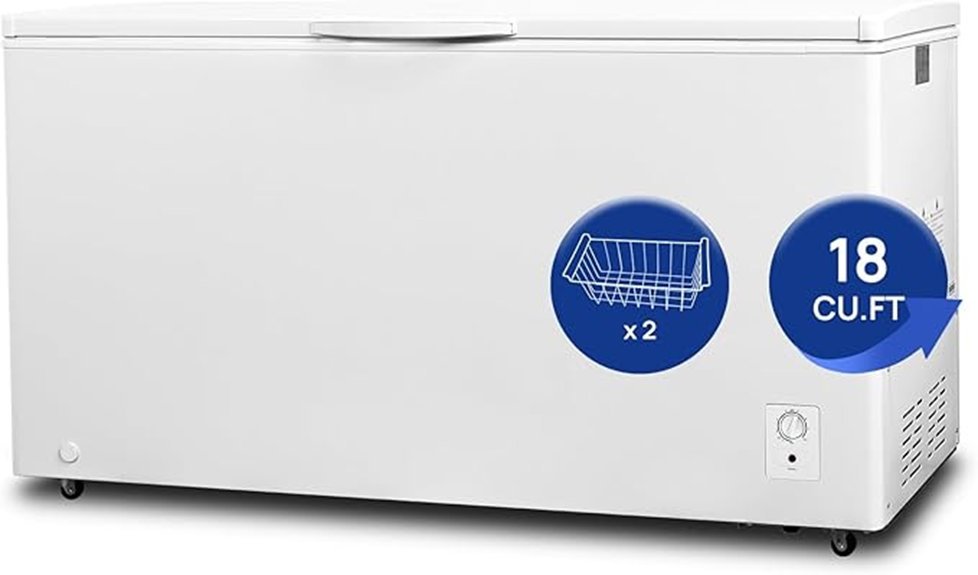 spacious garage ready freezer