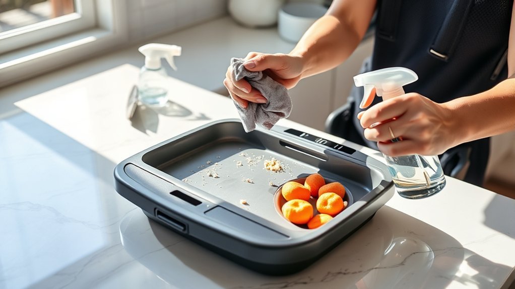 sparkling clean stroller tray