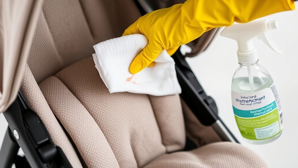 spot clean stroller fabric