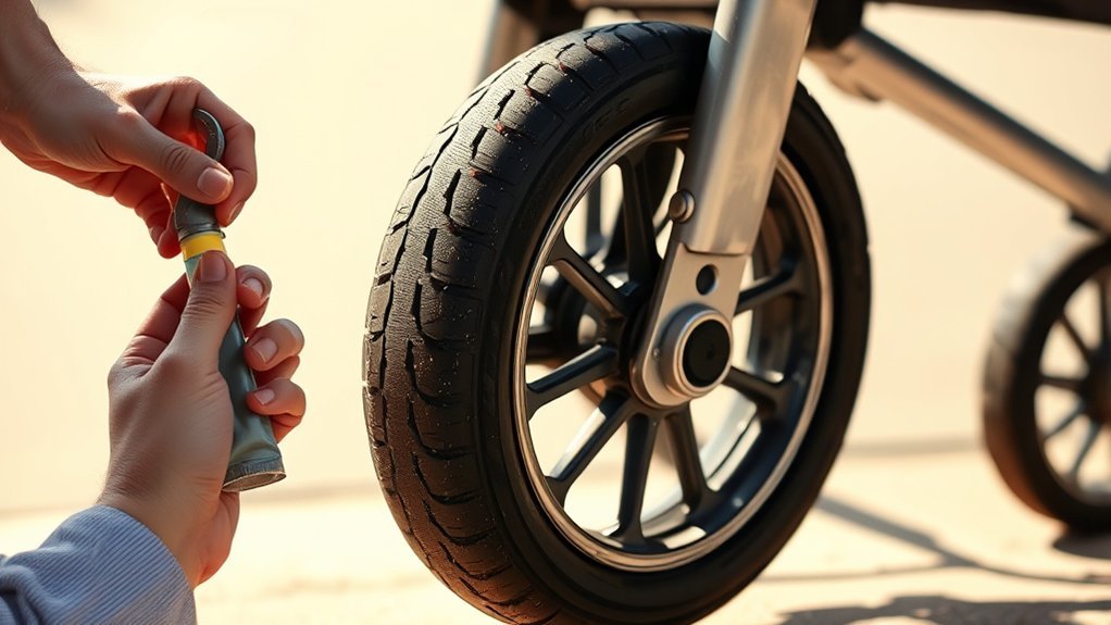 squeaky stroller wheel maintenance