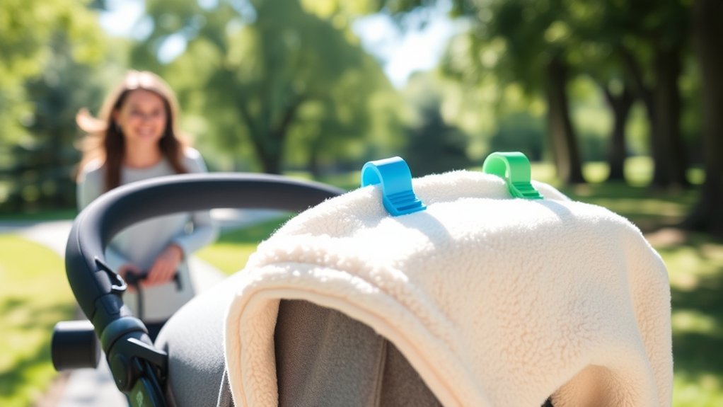 stroller blanket clip safety
