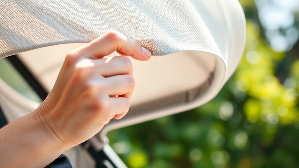 stroller canopy adjustment guidance