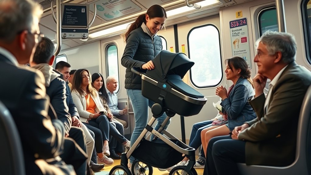 stroller etiquette on transit