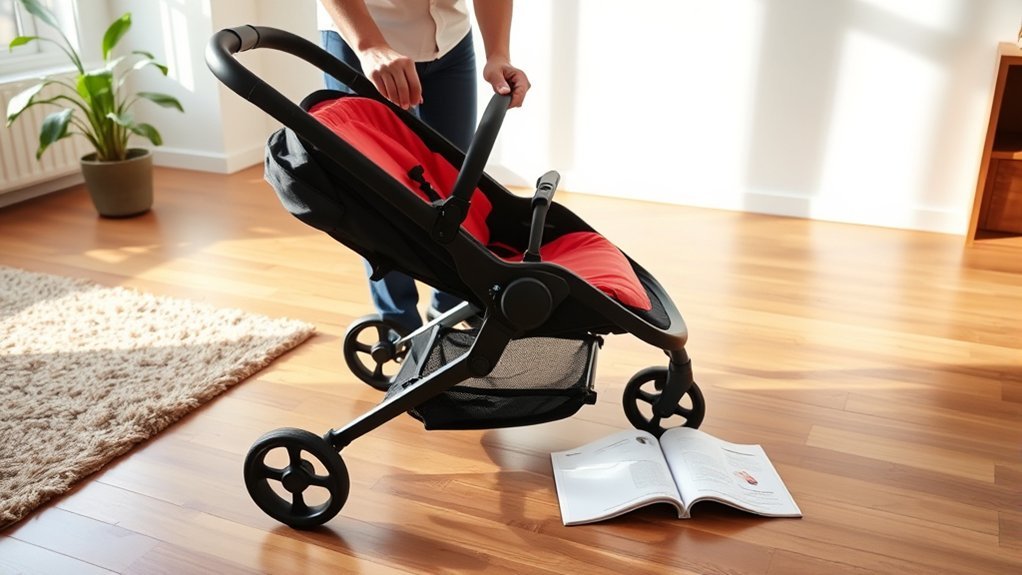 stroller folding latch issues