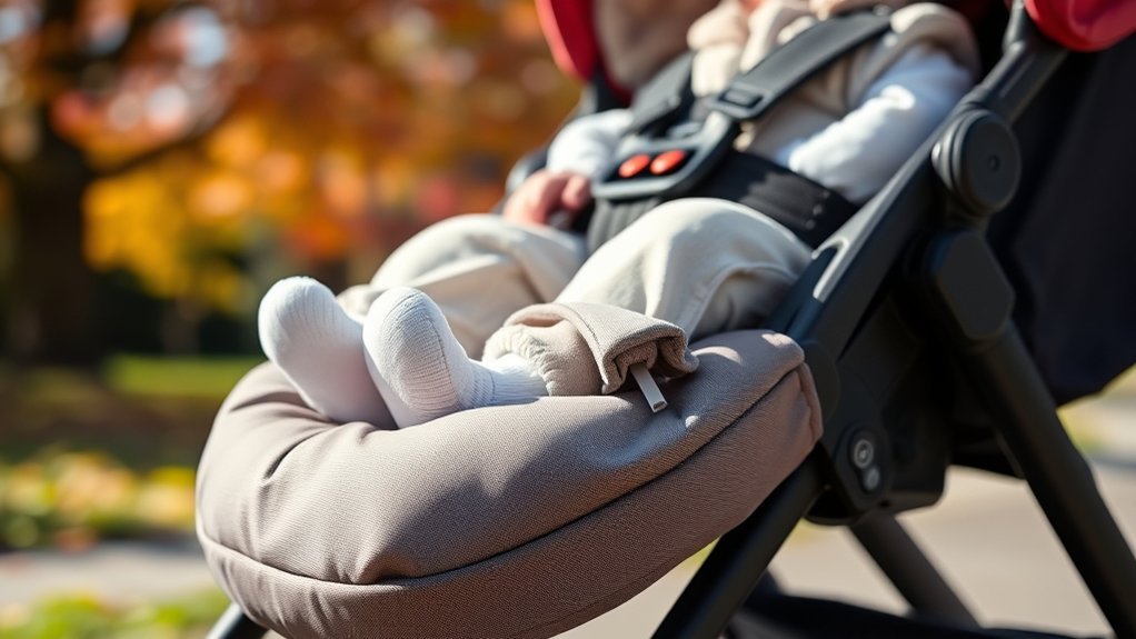 stroller footmuff safety features