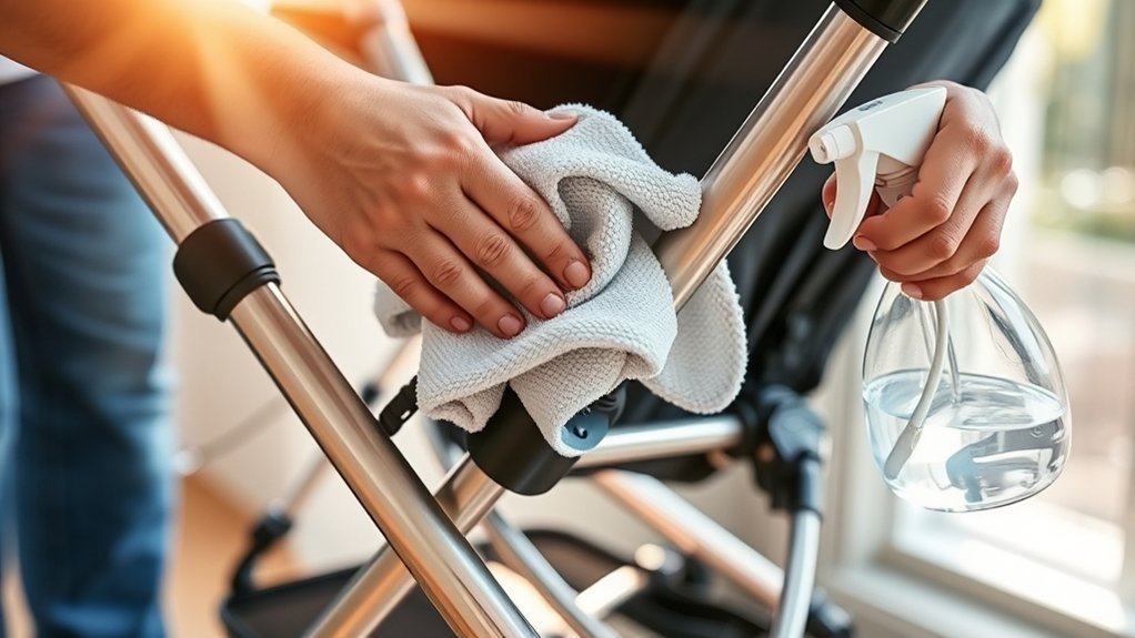 stroller frame cleaning guide