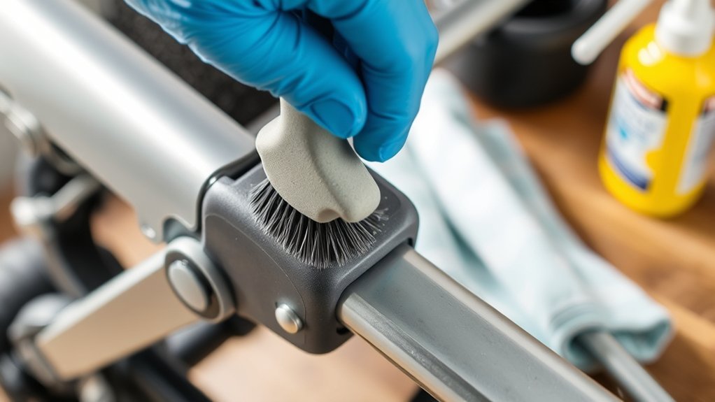 stroller hinge cleaning tips