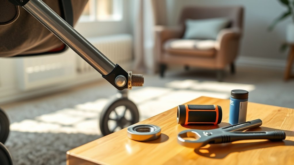 stroller hinge stiffness causes