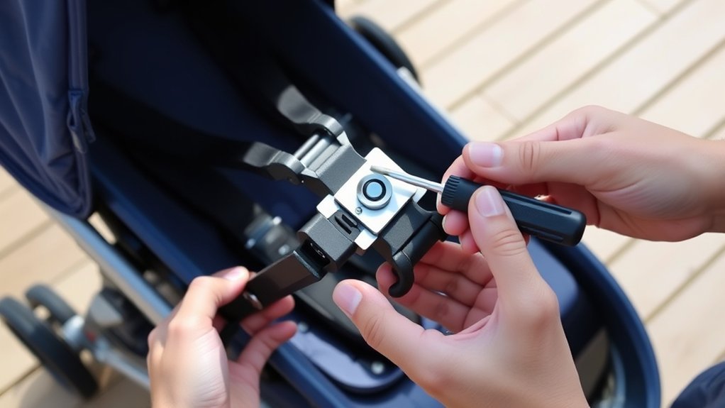 stroller lock troubleshooting steps
