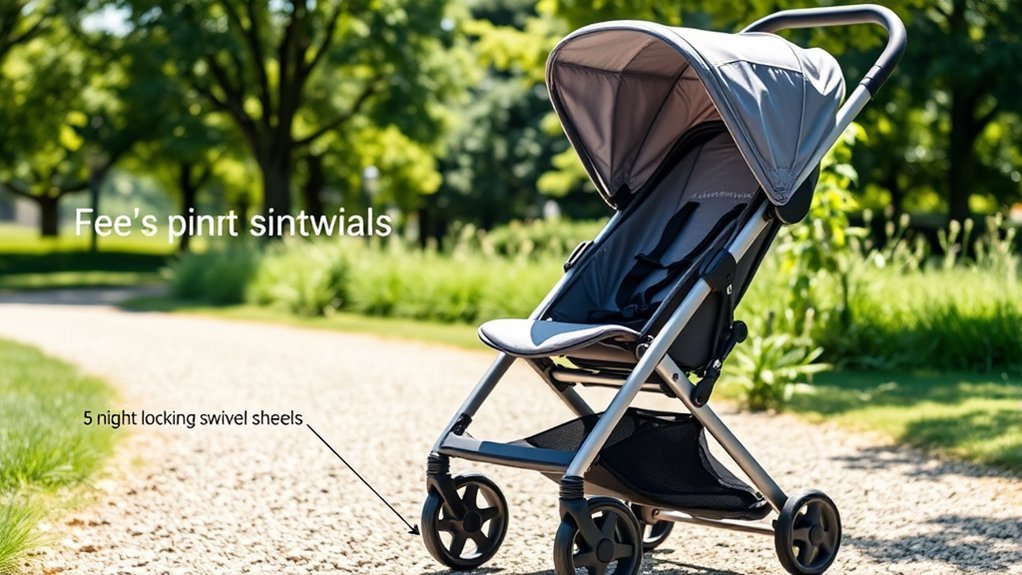 stroller safety harness and brakes