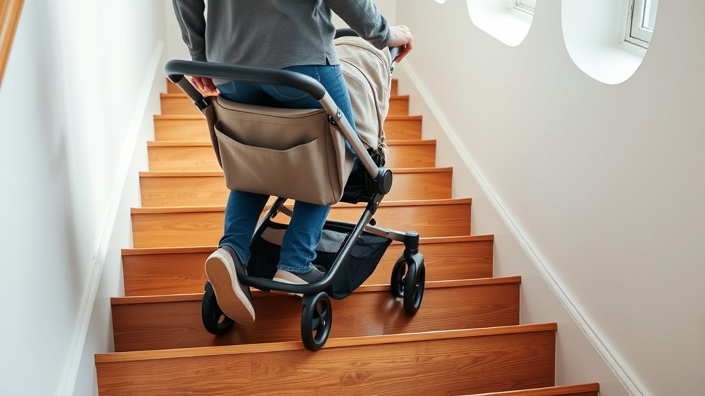 stroller stair navigation tips