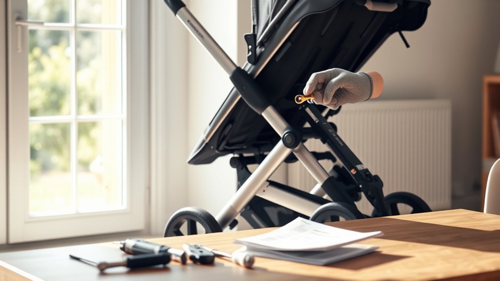 stroller unfolding problem solution