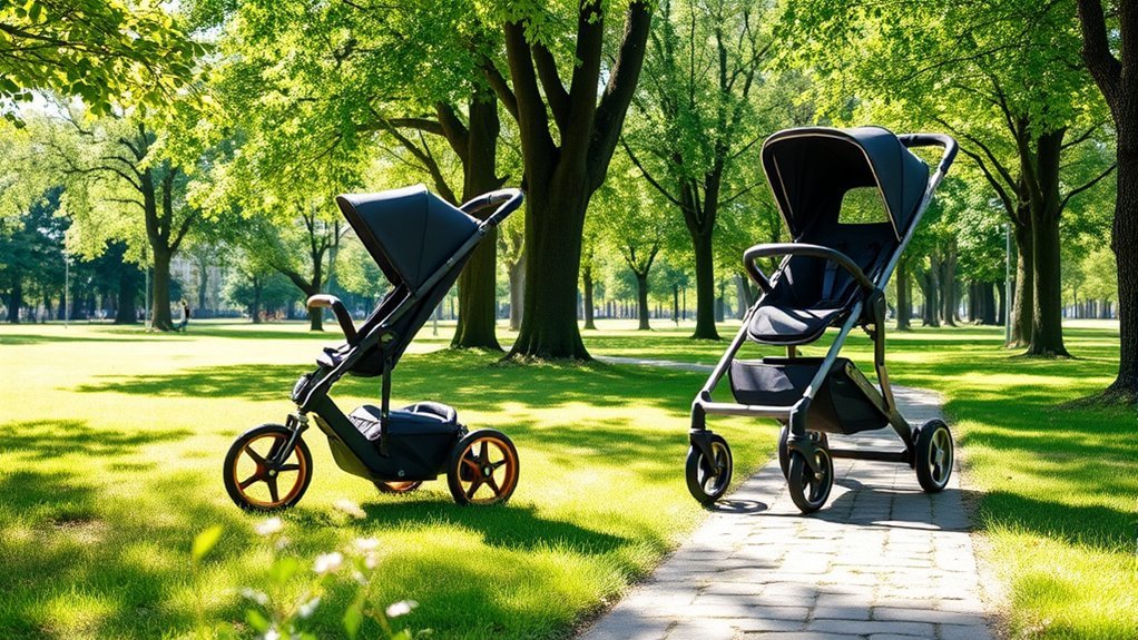 stroller wheel configuration comparison