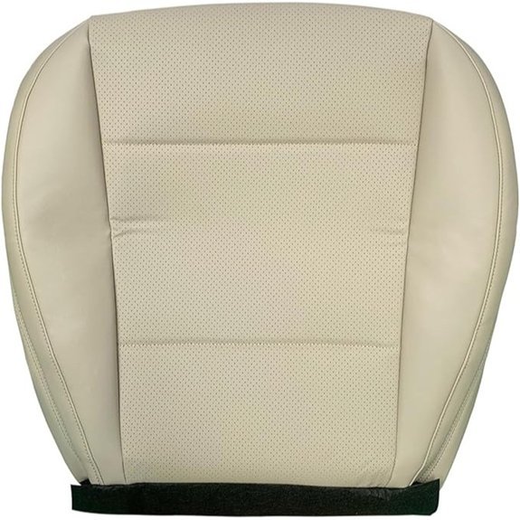 Perforated Tan Leather Driver Seat Cover for Subaru