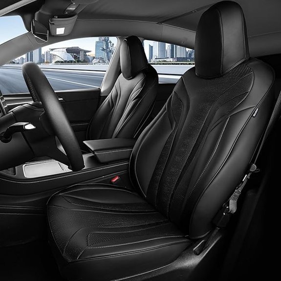 Custom Fit Leather Waterproof Seat Covers for Tesla Model Y
