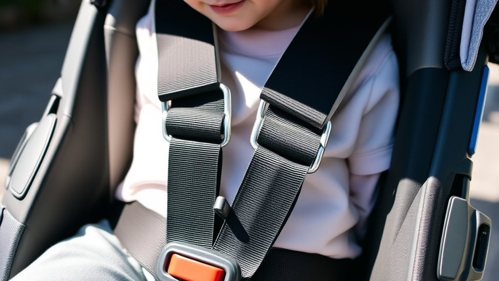 tighten stroller straps securely