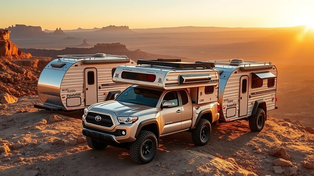 top tacoma slide in campers