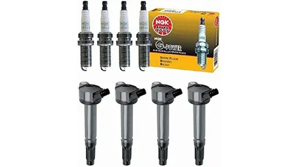Toyota ignition coil pack and NGK spark plug set UF487 RAV4