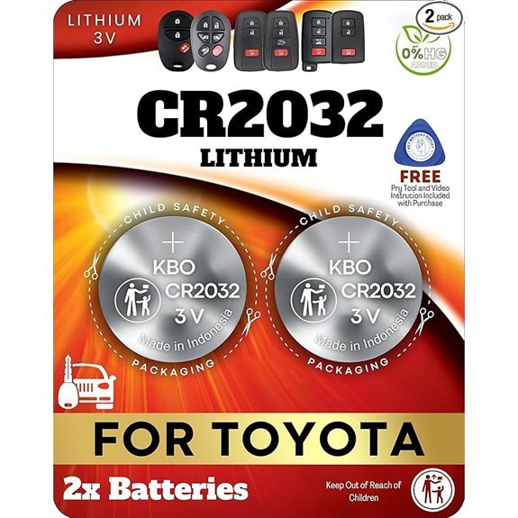 Toyota Key Fob Battery Kit CR2032 (2-Pack)