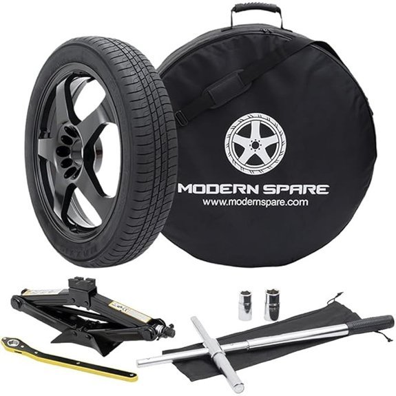 Compact Spare Tire Kit with Carrying Case for Toyota Sienna