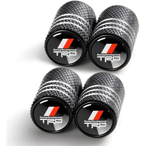 Tire Valve Stem Caps for Toyota TRD (4-Pack)