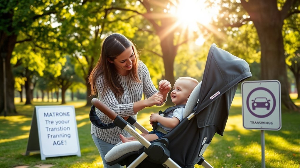 transitioning to stroller seat