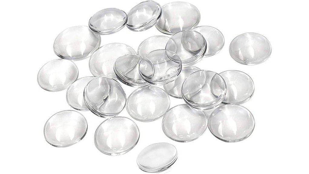 transparent glass dome tiles