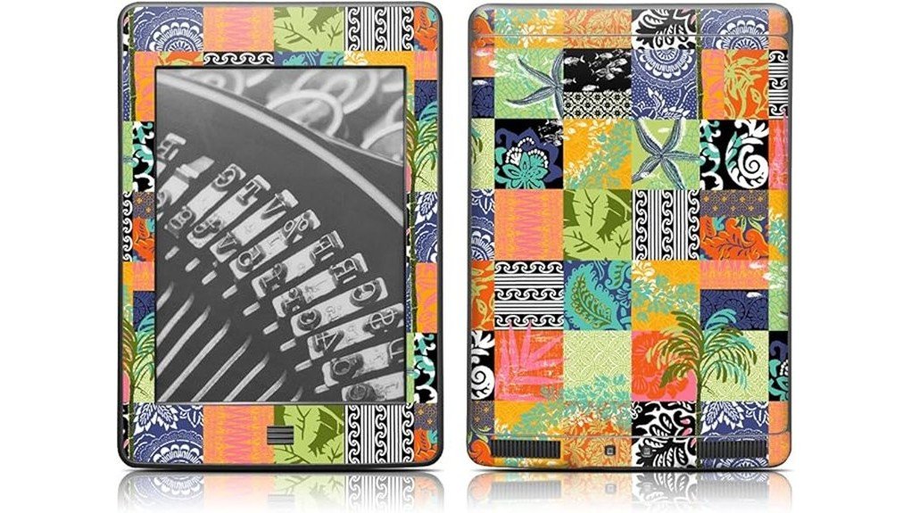 tropical patchwork kindle skin