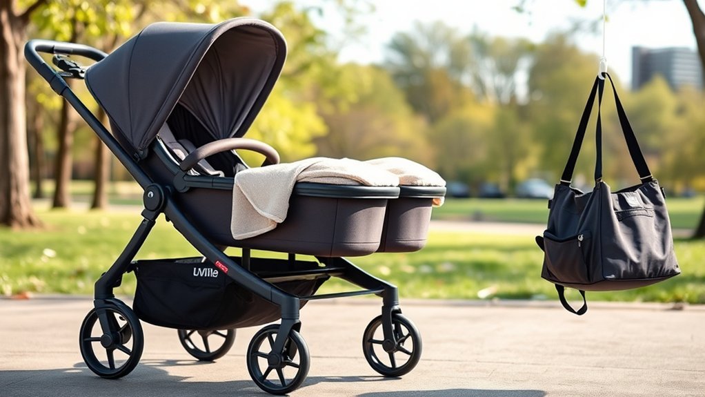 twin stroller safety features