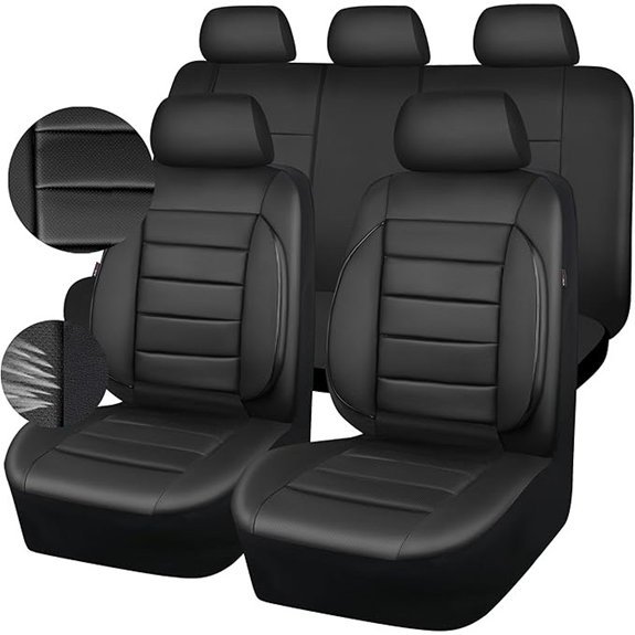 CAR PASS Leather 5-Seat Universal Car Seat Covers