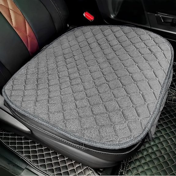 Surpassme Universal Padded Front Car Seat Covers (Grey)