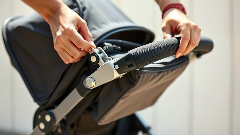 unlocking your stroller safely