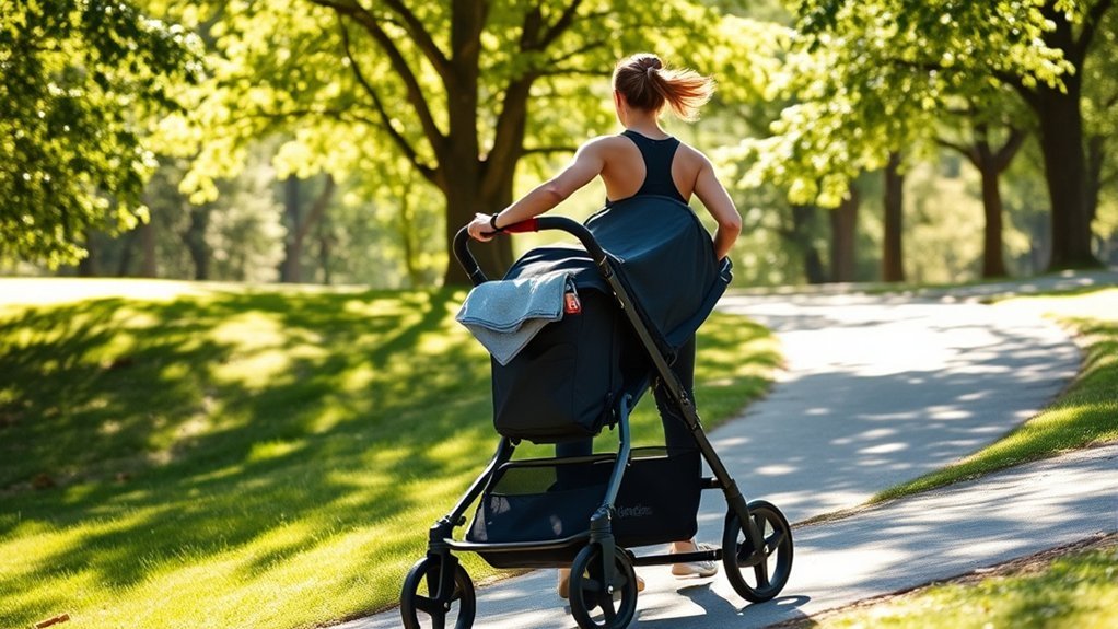 uphill running stroller preparation