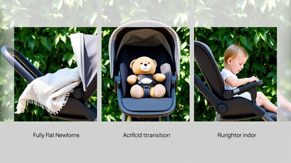 upright stroller position safety