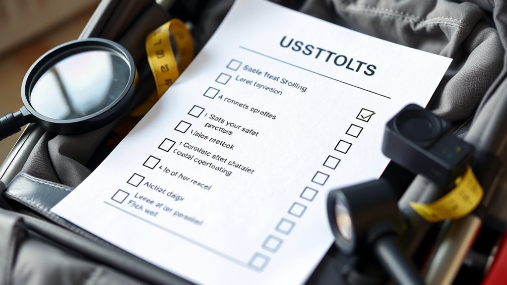 used stroller inspection checklist