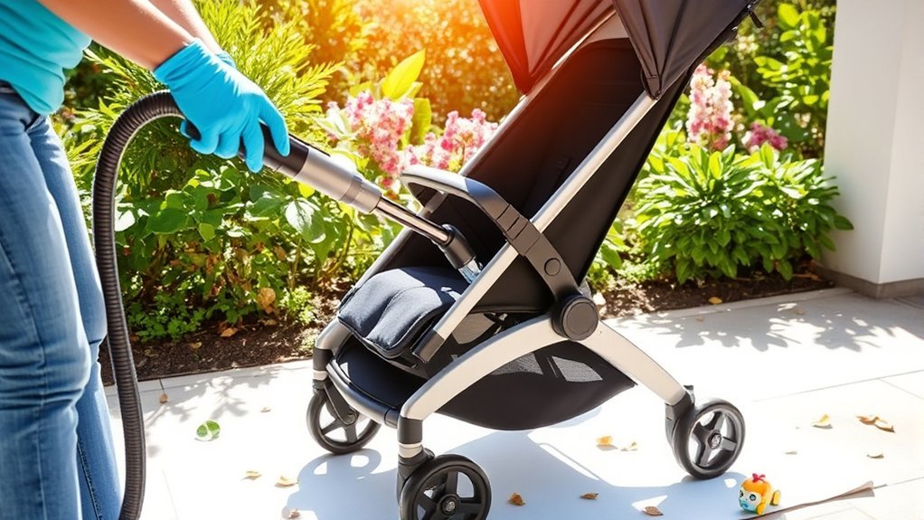 vacuum loose debris regularly