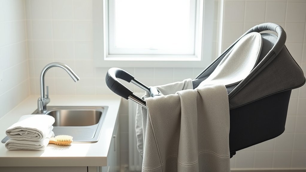 wash stroller fabric properly