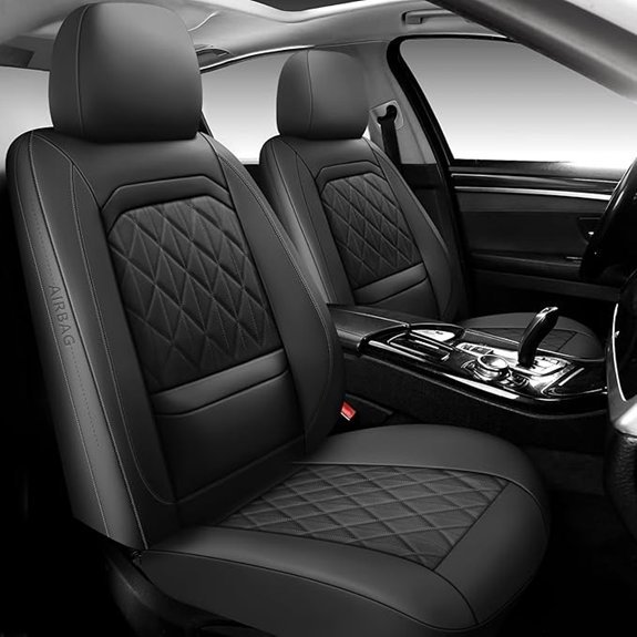 Luxury Universal Waterproof Leather Car Seat Covers (Black)