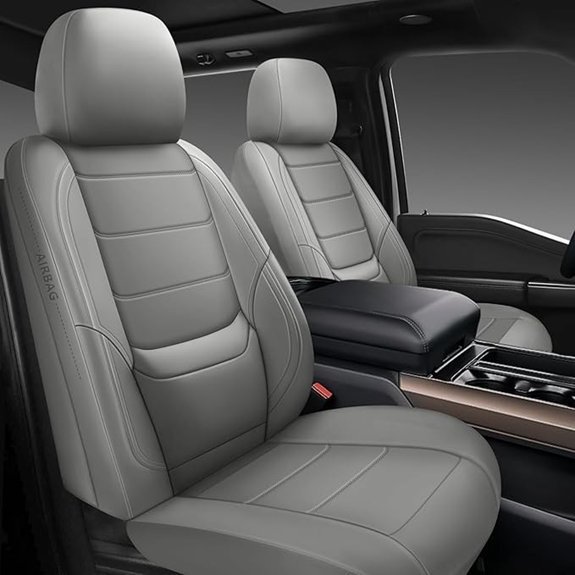 BABYBLU Universal Waterproof Leather Car Seat Covers (Grey)