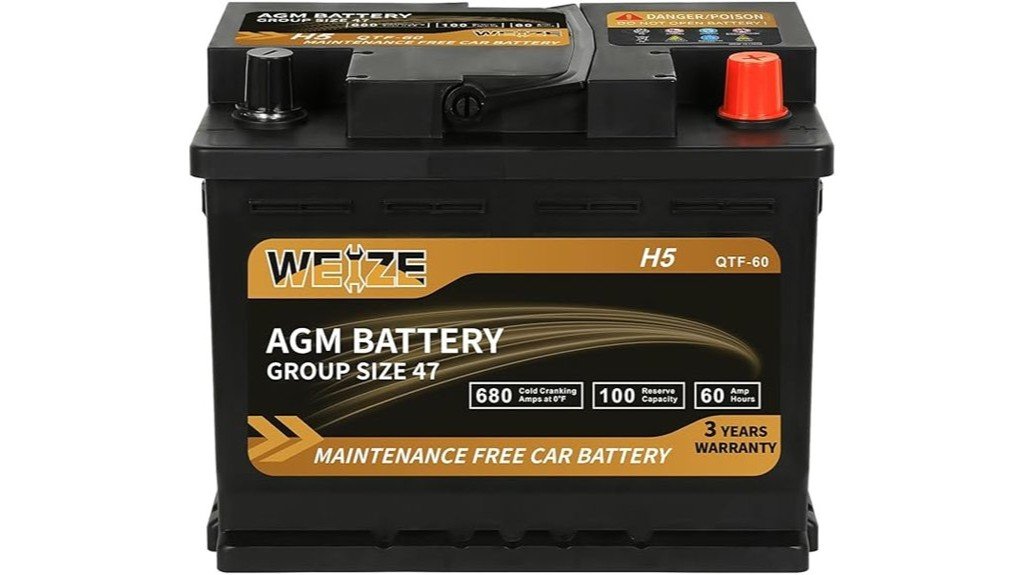 weize platinum agm battery