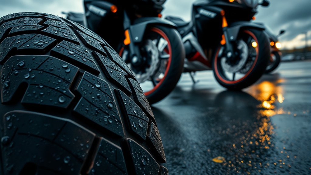 wet road motorcycle tires
