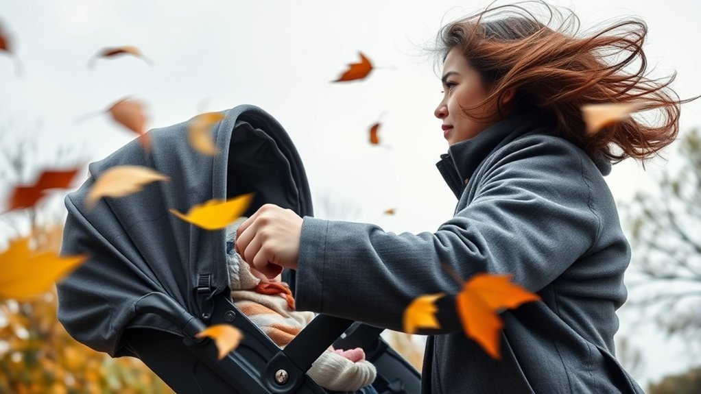 windy day stroller safety