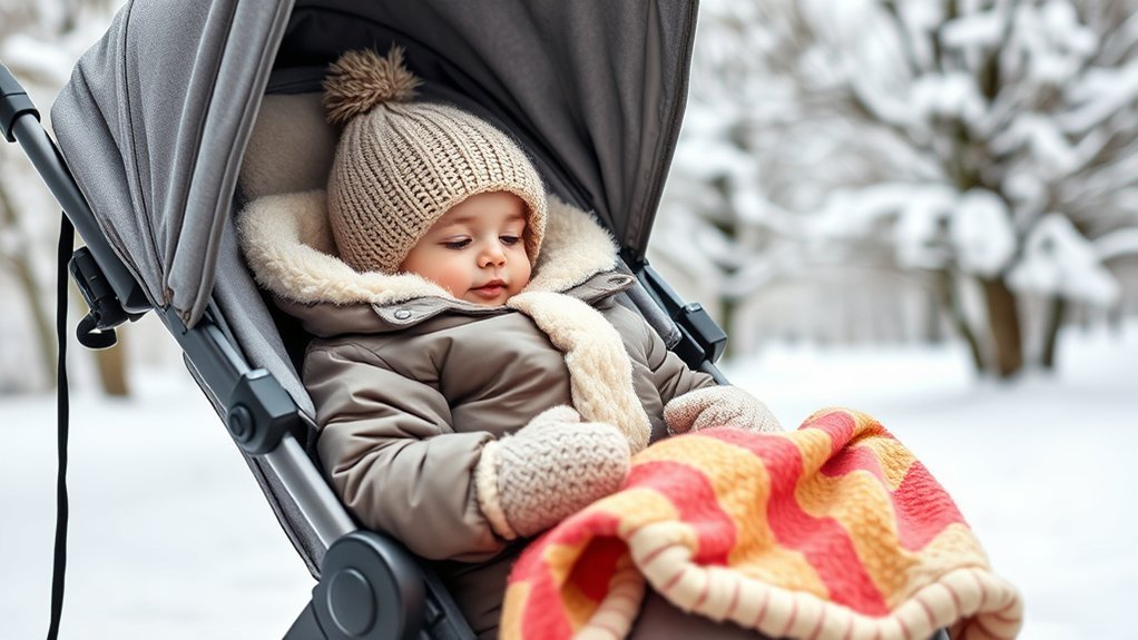 winter stroller baby dressing